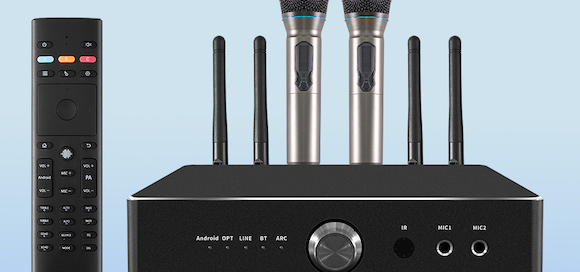 iHomeLife HLQ 600W一体式K歌功放｜S905X3芯片4K家庭影院影音系统