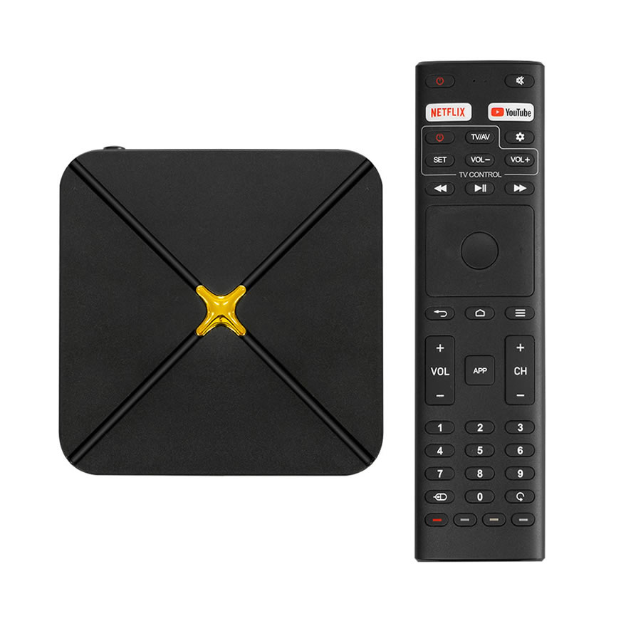 HLQ-PLUS Network TV Box, Amlogic S905X3 Quad-Core 1.8GHz, 2GB DDR4+8GB/32GB/64GB eMMC, Dual-Band WiFi & Bluetooth, 4K@60fps HDR10, Android 9.0-14 Smart Network Media Player